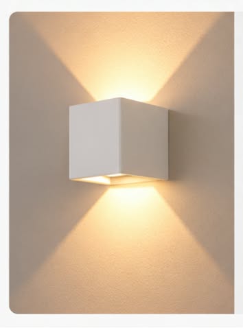 LAMPARA DE PARED LED TRICOLOR IP65 6W.